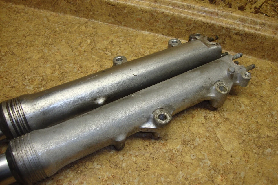 1975 Honda Goldwing GL1000 GL 1000 Gold Wing GL1 tubos de garfo dianteiro suspensão 75 - Imagem 4 de 4