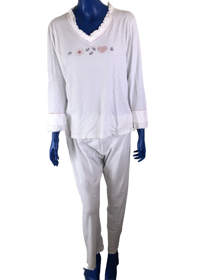 Ringella Ensemble Petit Pois Femme Manche Longue Pyjama Top