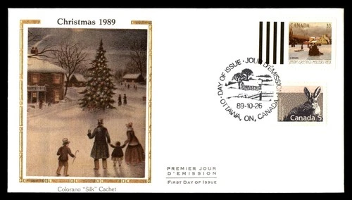 Mayfairstamps Canada FDC 1989 Painting Snow Scene Christmas First Day Cover aaw_