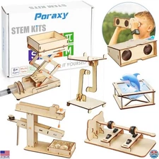 6 in 1 STEM Kits for Kids 8-13, Science Projects, 3D Wooden Puzzles, Gifts