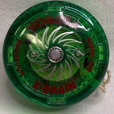 VTG 1998 Yomega X Brain Auto Return Yo Yo Bandai Transparent Green
