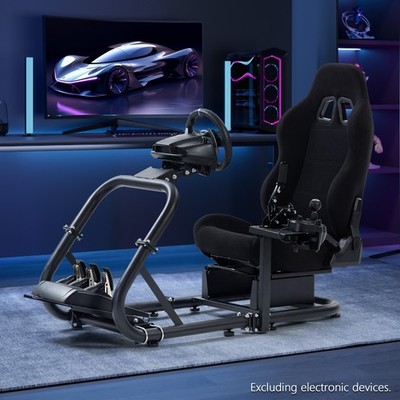 Supllueer Racing Simulator Cockpit With Seat&Monitor Stand Options Fits Logitech