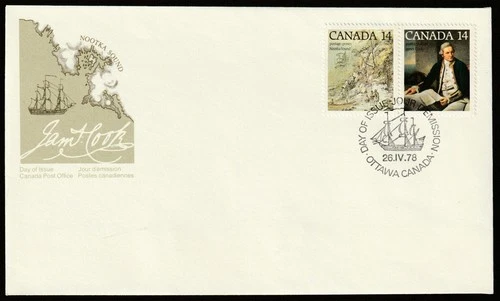 Canada #764a, Captain James Cook, Type B, Official First Day Cover, FDC 1978