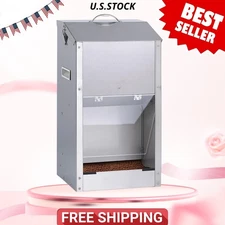 Automatic Dog Feeder 25lb Large Breed, Stainless Steel Gravity Dispenser