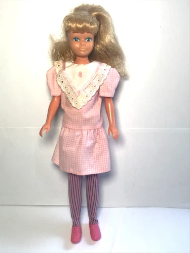 Vintage Mattel 1980s Skipper Teen Wearing #2237 So Active Fashions Pink Dress