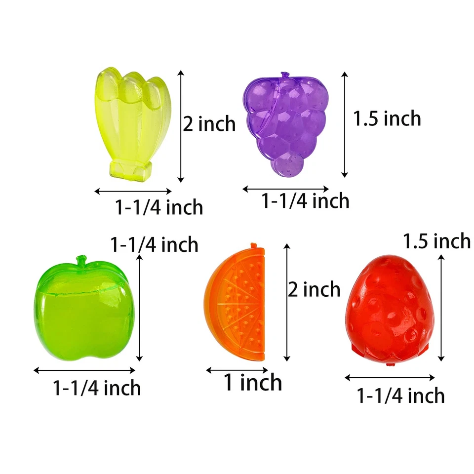 200 Pack Reusable Ice Cubes, PE Plastic Fruit Shape Ice Cubes for Cocktail, W... - Image 2 of 4