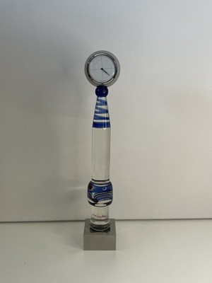 ''Vera Walter''Künstler Unikat glas Säule mit Uhr