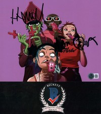 Jamie Hewlett Damon Albarn Signed Autographed The Gorillaz Artist Singer BAS COA