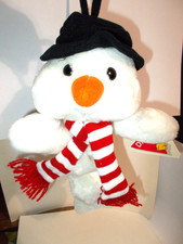 VINTAGE Dakin 1991 Musical Snowman Frosty Snowman Plush Baby Lovey Crib Pull