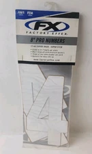FACTORY EFFEX MX Racing Number 4 Decal Sticker Vinyl 8” WHITE FX02-4374
