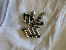 10 Pack Lot - F-Type Compression Connector Male Plug RG6 Quad Shield Coax Cable
