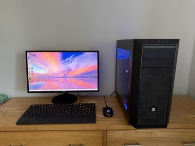 Cyberpower Full PC Gaming Setup i6700k OC 16GB DDR4 RAM RTX 2070 + Zubehör