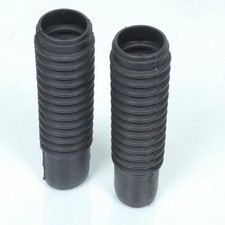 Paire de soufflet de fourche noir Ø40x200mm pour moto cyclomoteur cyclo
