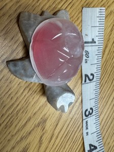 Unique Hand Made Carved Marble Quartz Stone Sea Turtle Figurine