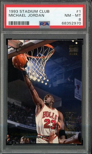Michael Jordan 1993 Stadium Club Card #1 PSA 8 NM-MT Chicago Bulls