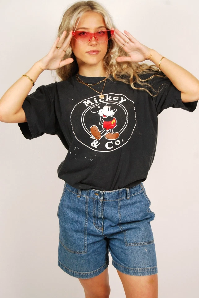 Pantalones Cortos Y2K Cintura Alta (6) Azul Denim Vintage Jeans Alto Casual Básicos Foto 4 de 4