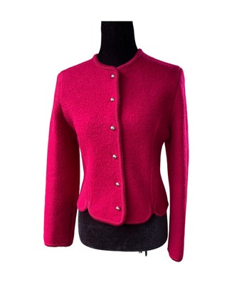 THE EAGLE EYE  SIZE 4 100% WOOL Women's Red Wool Jacket