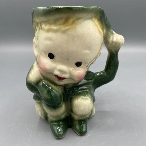 Vintage McCoy Brush Pottery Peter Pan Mug 1956