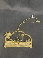 2003 BALDWIN BRASS 3 WSE MEN NATIVITY SCENE CHRISTMAS ORNAMENT  RARE HTF SIGNED