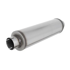 Silver 5 Inlet Outlet Stainless Steel Diesel Muffler 24 Body Straight Through Silver 5 Inlet Outlet Stainless Steel Diesel Muffler 24 Body Straight Through