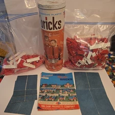 Huge lot of American Plastic Bricks by Halsam / Elgo /Doors Windows Bricks Roof