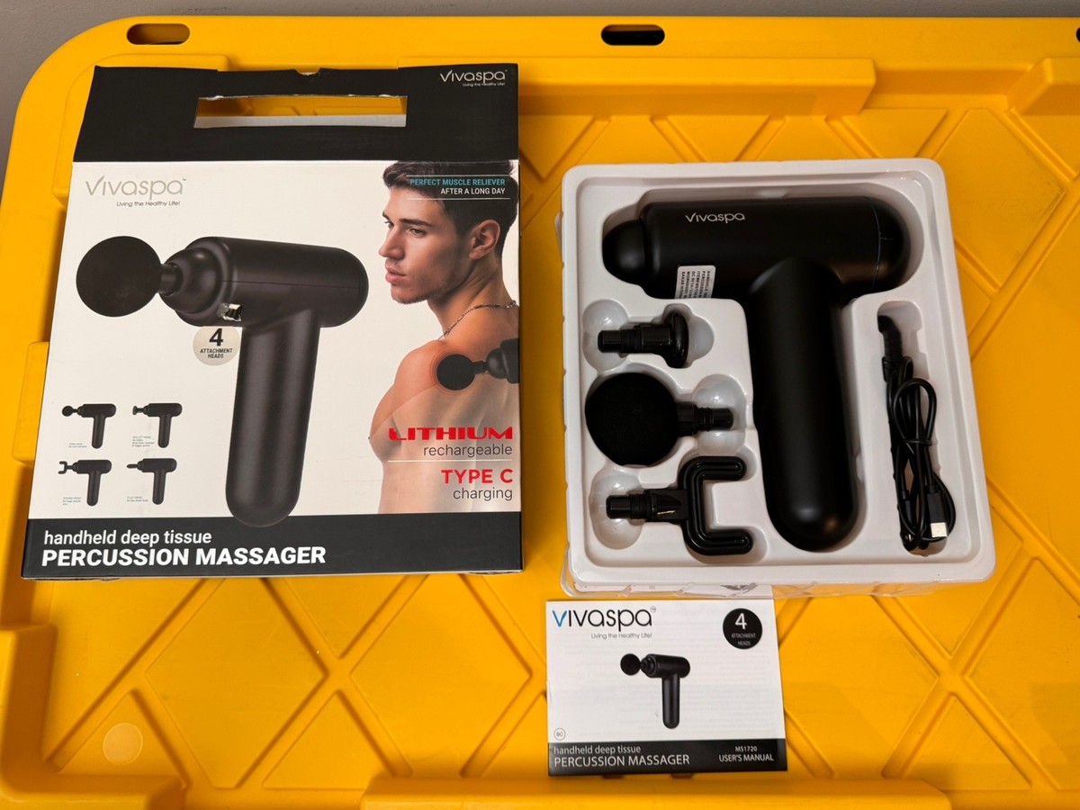 Vivitar Vivispa Mini Deep Tissue Massage Gun Neck Back USB-C MS1720-BLK for  sale online | eBay