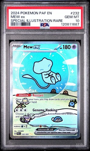 Pokemon TCG - Mew EX 232/091 - Paldean Fates Bubble Mew  - SIR - PSA 10 GEM MINT
