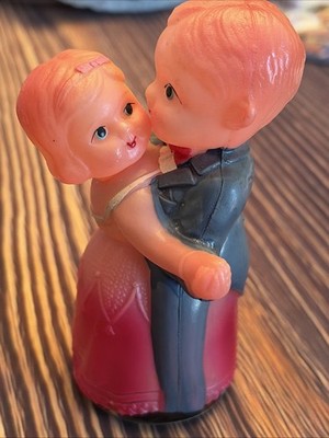 Vintage Wind Up Dancers Boy And Girl Toy 5  No Key
