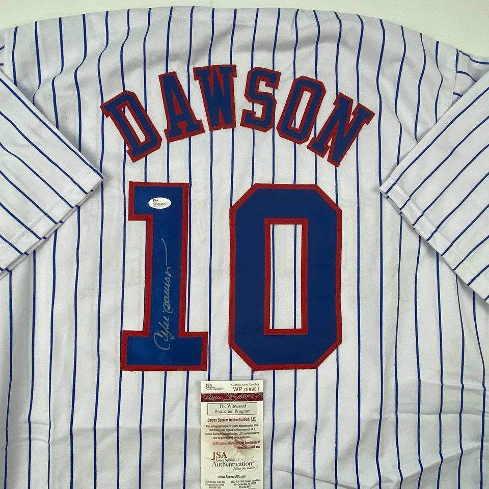 Autographed/Signed Andre Dawson Montreal Pinstripe Baseball Jersey JSA COA - Image 2 of 4
