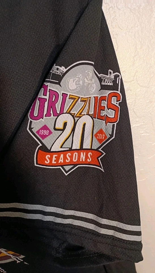Fresno Grizzlies "20 Seasons" promotional baseball jersey - Image 4 of 4