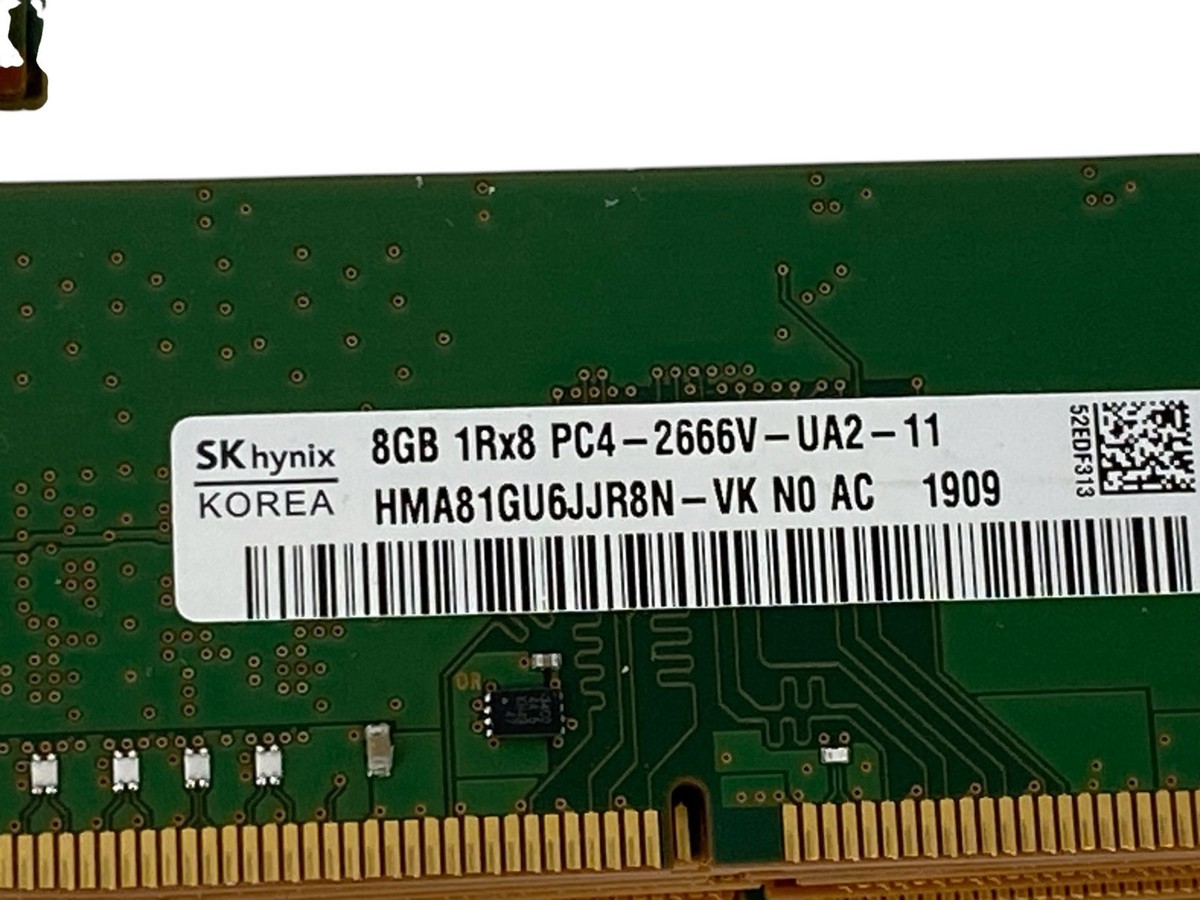 Micron 8GB 1X8 PC4- 2666V 2枚 SK Hynix Micron 8GB 1Rx8 PC4-2666V-UA2-11 DDR4 Desktop RAM Memory
