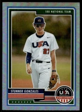 Stunner Gonzales 2023 Panini Stars & Stripes USA Baseball #8 Silver Baseball