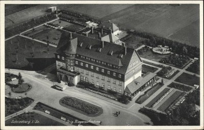 Schneeberg Erzgebirge Schneeberg Fliegeraufnahme