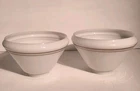 Vintage Milk Glass Gold Trim Slant Cone Lamp Shade Pair Lot Of 2 READ