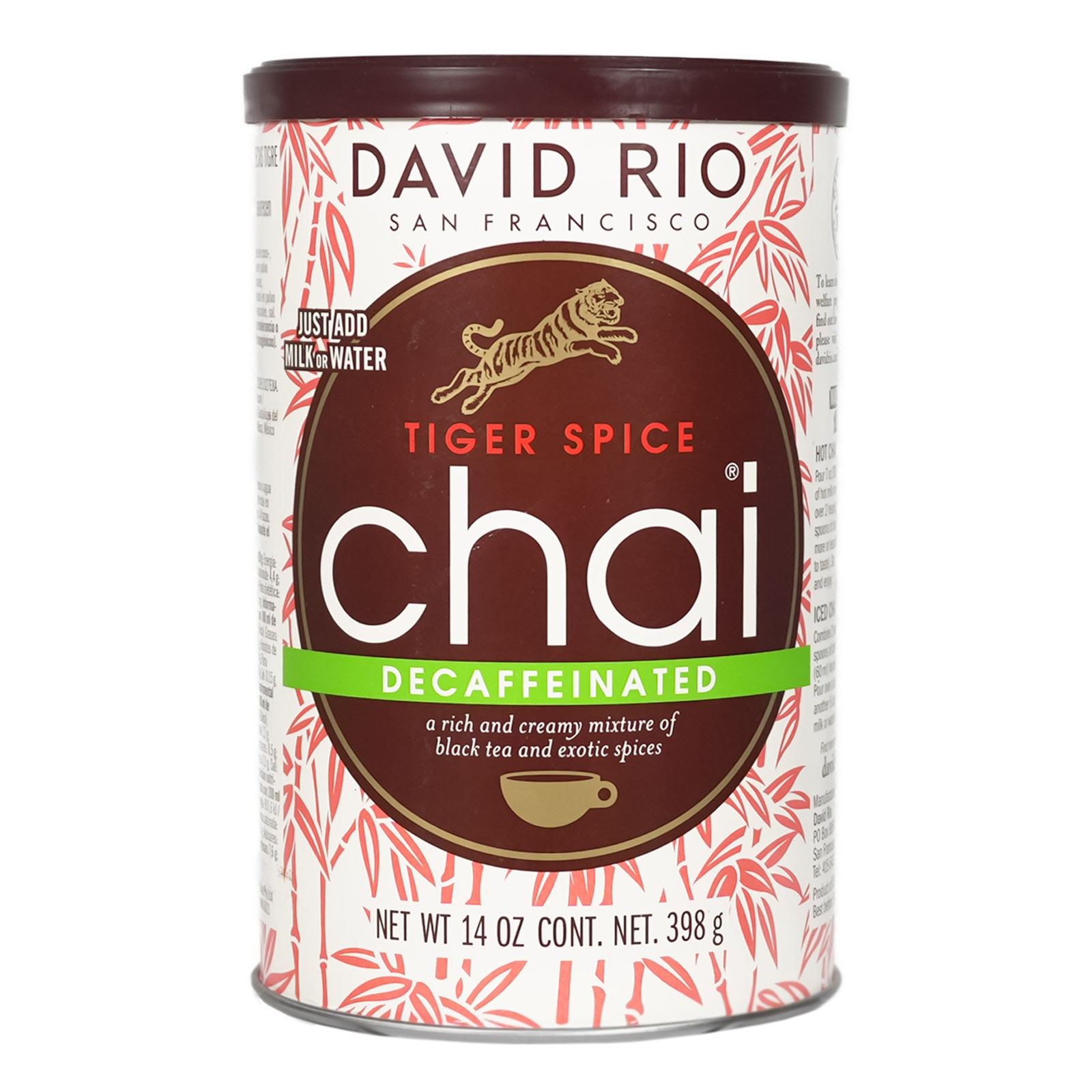 David Rio Chai Tea Tiger Spice DECAF 398g für Chai Latte Tea Chai Tee
