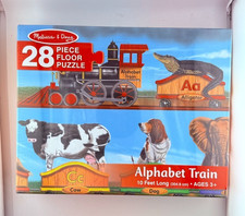 Melissa  Doug Alphabet Train 28-Piece Floor Puzzle 10ft Long Ages 3 New