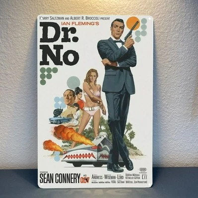 DEKO Film Metall Poster Blechschild Plakette James Bond 007 Dr No