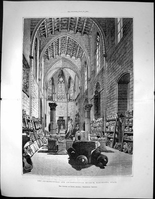 Altes archäologisches Architekturmuseum Barcelona Santa Agueda 1881 Viktorianisch