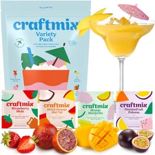 Skinny Cocktail Mixers Variety Pack - 12 Non-Alcoholic Drinks, Vegan, Low-Carb