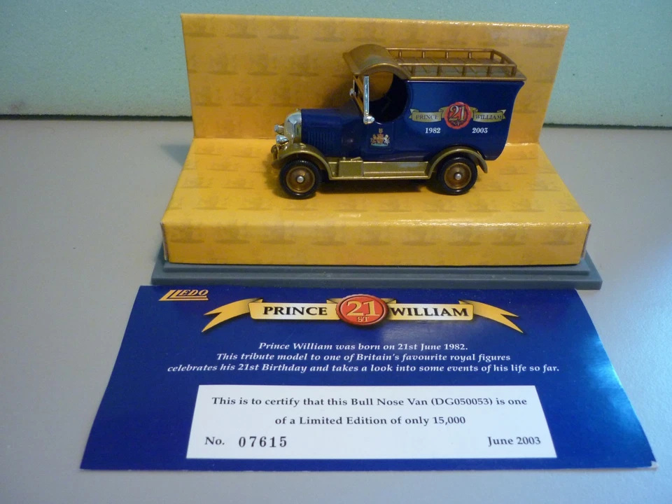 Lledo Collectables DG050053, Bullnose Van, "Prince William's 21st" Boxed VGC. - Image 4 of 4