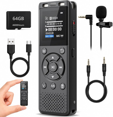 64GB Digital Voice Recorder with Playback,Audio Recording Device for Lectures Me
