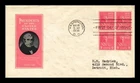 DR JIM STAMPS US COVER WILLIAM H HARRISON PRESIDENTIAL FDC SCOTT 814 BLOCK IOOR