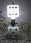 COPYRIGHT 1934 MILKGLASS DICE LAMP VERY NICE