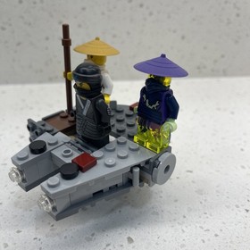 Lego Sensei Wu - gold Hat 9450 70505 Plus Ghost Warrior Cowler And Nya. Lot Of 3