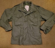 Alpha Industries Army Military Cold Weather Field Coat Sz M Green Rn 35569 VTG