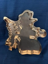 Michael Bonne Copper Cookie Cutter  Extra Large Snowman with A Tree Christmas