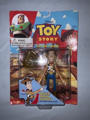 Vintage 1995 Disney Toy Story Quick Draw Woody Action Figure