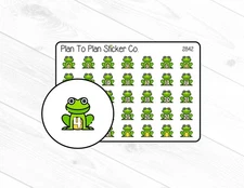 2842~~Frog Date Covers Planner Stickers.