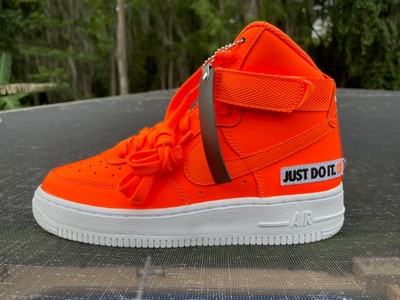 New Nike Air Force 1 High Just Do It Pack Orange (GS) Size 4 (AV7951-800) |  eBay