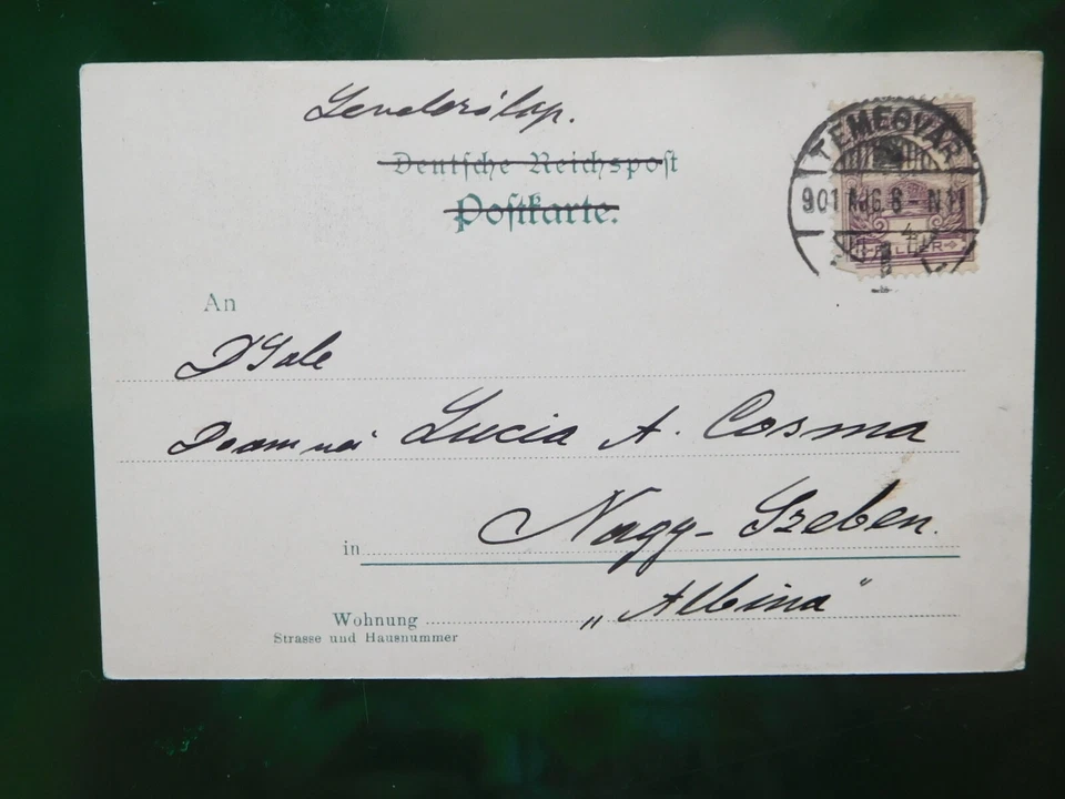 Horwarth's Midgets Company Künstler Variete Circus alte AK von 1901 gelaufen - Bild 2 von 2